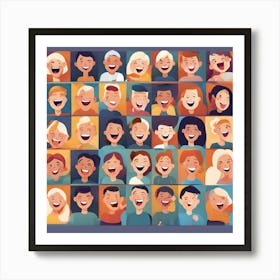 Group Of Smiling People 1 Art Print