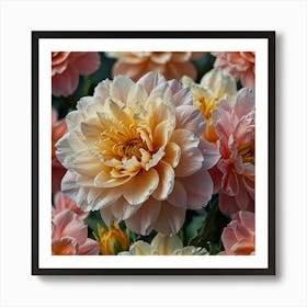 Dahlias 4 Art Print