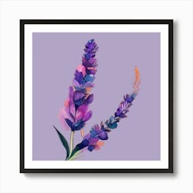 Lavender Decor Minimalist Art Print