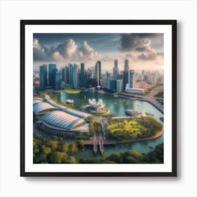 Singapore Cityscape Art Print