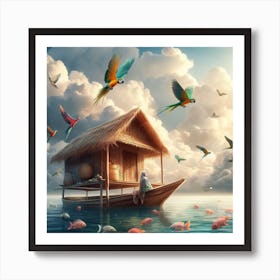 House On The Water Art Print