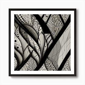 Abstract Zentangle Art Print