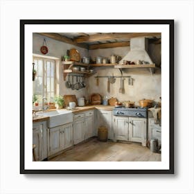 Vintage farmhouse kitchen #3 Art Print