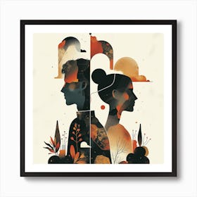 Portrait Of A Couple Art Print