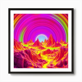 Psychedelic Landscape 4 Affiche