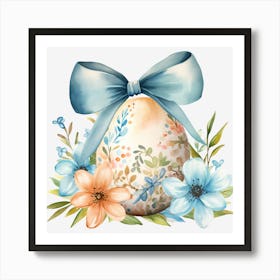 Easter Egg With Flowers 5 Art Print