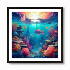 Underwater Seascape 4 Art Print