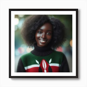 Portrait Of African American Woman 3 Art Print