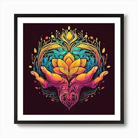 Love Care Support Unity Bond Strength Resilience Diversity Joy Warmth Guidance Nurture (12) Art Print