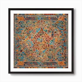 Mosaic Moroccan Rug Art Print