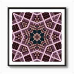 Abstract Purple Star Art Print