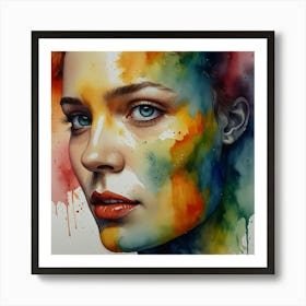 Watercolor Of A Woman 23 Poster