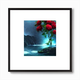 Roses In The Water 1 Art Print