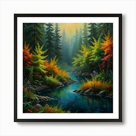 Autumn In The Forest 1 Art Print