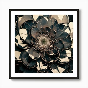 Mirrored Flower Art Print