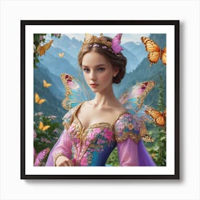 Butterfly Princess Art Print