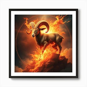 Zodiac Ram 25 Art Print