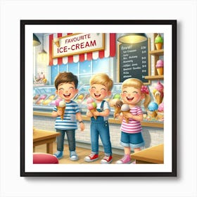 Ice Cream Shop Art Print