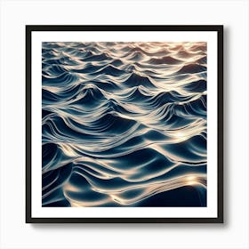 Abstract Water Surface Affiche