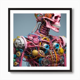 Pink Skeleton 1 Art Print