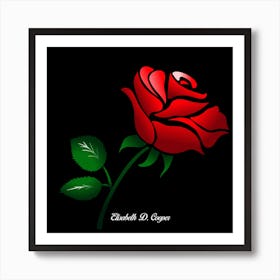 Red Rose Art Print