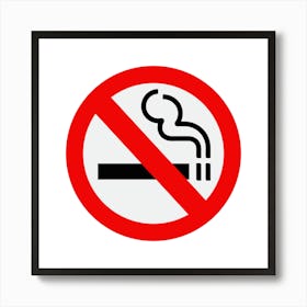 No Smoking Sign.A fine artistic print that decorates the place.41 Art Print