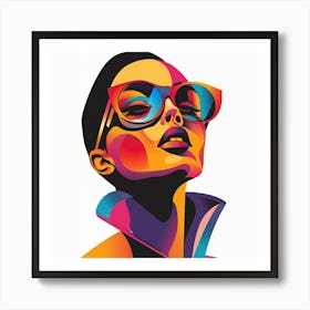 Woman In Sunglasses 12 Art Print