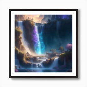 Waterfall In The Forest Art Print