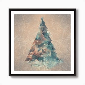  Christmas tree, Christmas Tree, Christmas vector art, Vector Art, Christmas art, geometric art Art Print