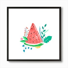 Watermelon Watercolor Art Print