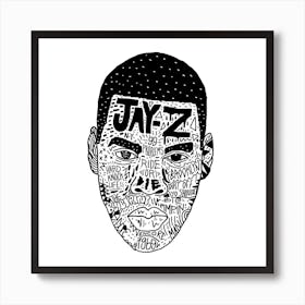 Jay Z Square Art Print