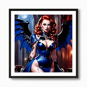 Vampiric Woman Art Print