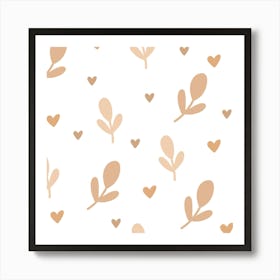 Simple flower leaves Art Print