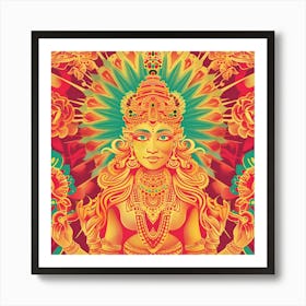 Durga Puja Themed Banner Texture With Goddess Du 1718401736 2 Art Print