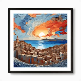 Sunset In The City Art Print
