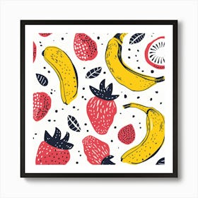 Fruit Seamless Pattern 1 Art Print