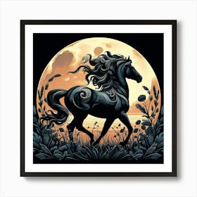 Creative Horse Beauty Illustration Nr 38 Art Print