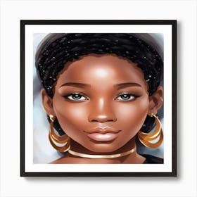 Portrait Of African American Woman Art Print