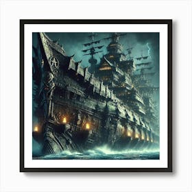 The Iron Bastion Warship Art Print