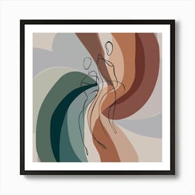 Line and Light Art Print