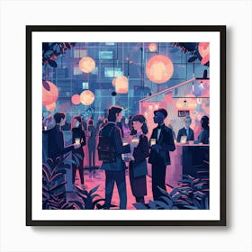 Nightlife Illustration Art Print