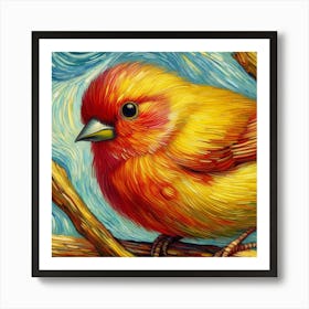 Bird On A Branch 1 Art Print