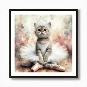 Ballerina Kitten 2 Art Print