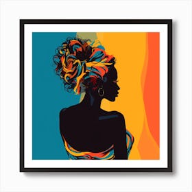 Silhouette Of A Woman Art Print