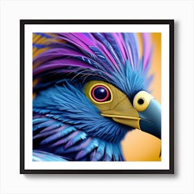 Blue Parrot Art Print