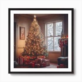 Christmas Tree In The Living Room 133 Art Print