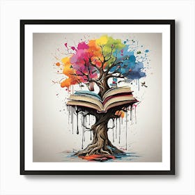 Book Tree Art Print