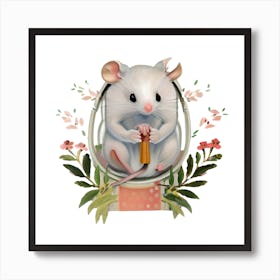 Mouse In The Garden Art Print