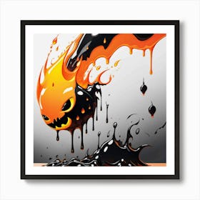 Flaming Skull 1 Art Print