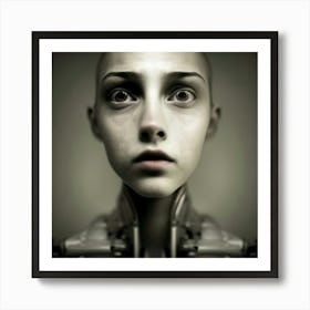 Robot Girl Art Print